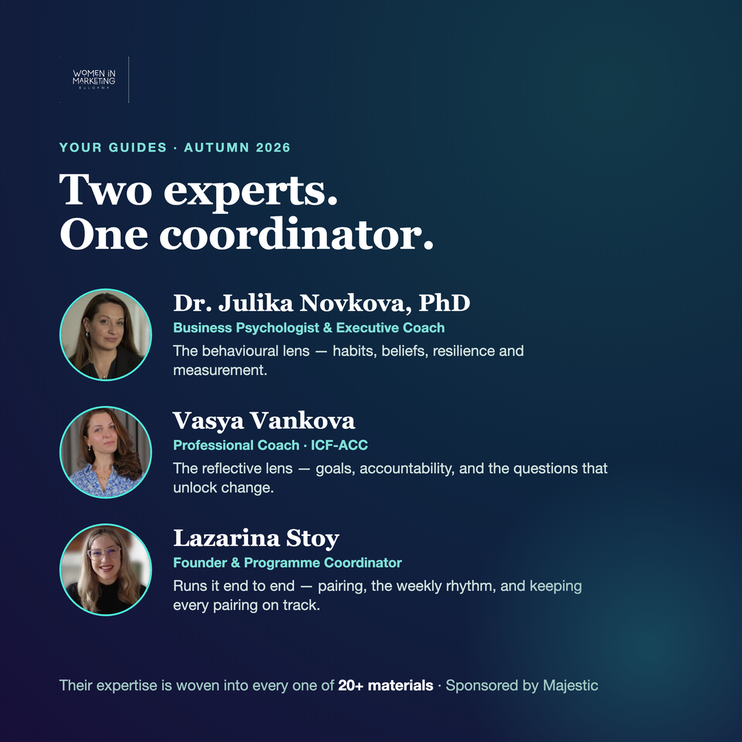 Your guides: two experts and one coordinator